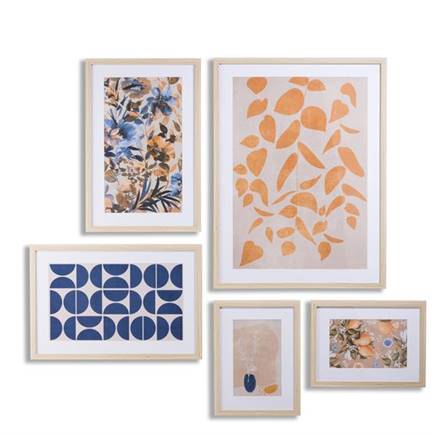 Trekken collegegeld Hertog Coco Maison COCO MAISON wanddecoratie - Bloom set van 5 prints - Lubbers  Wonen & Slapen