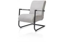 Henders en Hazel zwart frame (ROB) - Cuba leder Charcoal fauteuil