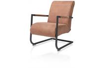 Henders en Hazel zwart frame (ROB) - Cuba leder Cognac fauteuil