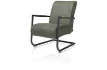 Henders en Hazel zwart frame (ROB) - Cuba leder Groen fauteuil