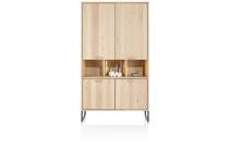 Henders en Hazel CASTELLO bergkast 123 cm - 4-deuren + 3-niches (+ LED)