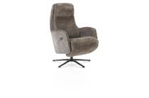 Henders en Hazel FELINO fauteuil relax 2-m. - manuele hoofdsteun - poot graphiet - Livigno bruin/Oregon lava