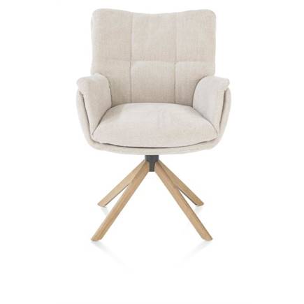 Henders en Hazel eiken frame met relaxsysteem - draaibaar - stof Livigno Creme