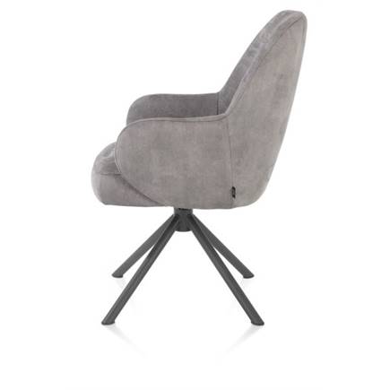 Henders en Hazel grafiet frame met relaxsysteem - draaibaar - stof Calabria Charcoal