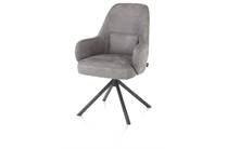 Henders en Hazel grafiet frame met relaxsysteem - draaibaar - stof Calabria Charcoal eetkamer fauteuil