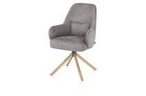 Henders en Hazel eiken frame - draaibaar - stof Calabria Charcoal eetkamer fauteuil