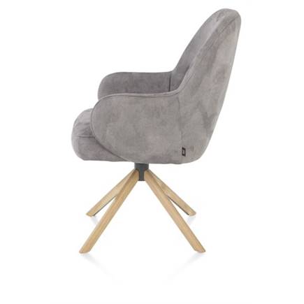 Henders en Hazel eiken frame met relaxsysteem - draaibaar - stof Calabria Charcoal