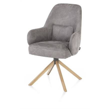 Henders en Hazel eiken frame met relaxsysteem - draaibaar - stof Calabria Charcoal