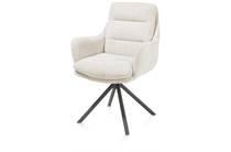 Henders en Hazel MIA eetkamer fauteuil draaibaar - graphiet frame - stof Livigno Creme