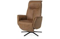 Henders en Hazel NOCARINI fauteuil relax- - 2-motoren - zwarte poot - verstelbare hoofdsteun - stof Oregon lava Desert