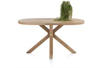 Henders en Hazel NYBORG ronde tafel eetkamertafel 150 x 110 cm - Deens ovaal - centrale poot hout