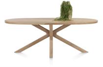 Henders en Hazel NYBORG ronde tafel eetkamertafel 210 x 110 cm - Deens ovaal - centrale poot hout