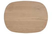 Henders en Hazel 150 (+ 40) x 130 cm - Deens ovaal - centrale poot hout uitschuiftafel