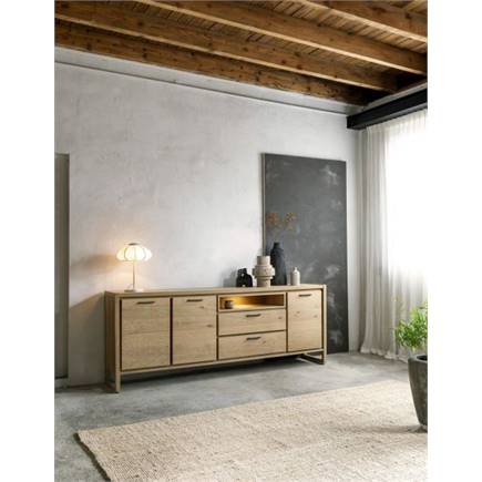 Henders en Hazel 180 cm. - 2-deuren + 2-laden + 1-niche (+ LED)