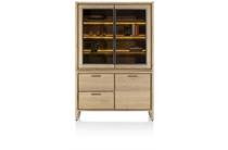 Henders en Hazel NYSTEAD bergkast buffet 140 cm. - 1-deur + 2-glasdeuren + 2-laden (+ LED)