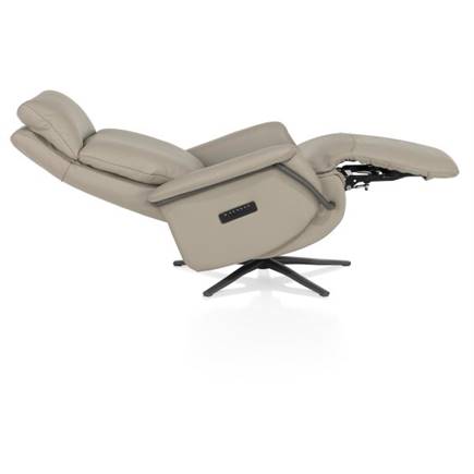 Henders en Hazel relax- - 3-motoren - graphiet poot - electrische hoofdsteun - leder Maine taupe