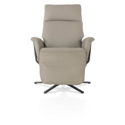 Henders en Hazel relax- - 3-motoren - graphiet poot - electrische hoofdsteun - leder Maine taupe