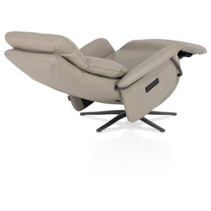 Henders en Hazel relax- - 3-motoren - graphiet poot - electrische hoofdsteun - leder Maine taupe