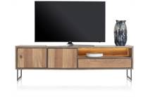 Henders en Hazel lowboard 200 cm - 2-deuren + 1-lade + 1-niche (+ LED) tv meubel