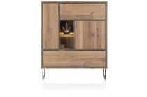 Henders en Hazel 120 cm - 2-deuren + 3-laden + 1-niche (+ LED) bergkast