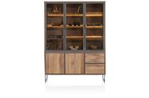 Henders en Hazel TRAPANI bergkast buffet 160 cm - 3-glasdeuren + 2-deuren + 2-laden (+ LED)