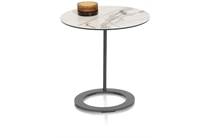 Henders en Hazel VEGAS salontafel rond 50 cm - keramiek op glas Wit