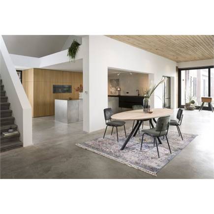 XOOON tafel 125 cm. - rond - centrale poot Nebbia Naturel Nebbia