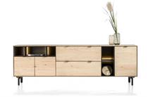 XOOON ELEMENTS dressoir 240 cm. - 3-deuren + 2-laden + 5-niches + led incl. metalen poten