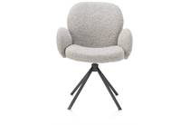 XOOON JAXON eetkamer fauteuil graphiet frame - draaibaar - pocket - stof Brioni Kiezel