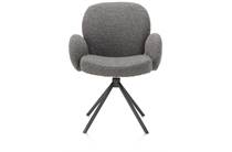 XOOON JAXON eetkamer fauteuil graphiet frame - draaibaar - stof Brioni Lever