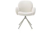 XOOON Silk Grey frame - draaibaar - stof Brioni Ivoor eetkamer fauteuil