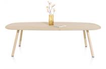 XOOON NIORA ronde tafel eetkamertafel 210 x 110 cm - deens ovaal - houten poot