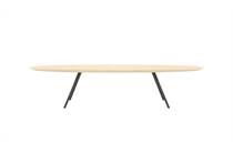 XOOON NIORA salontafel 150 x 50 cm - eiken fineer Metal Graphite