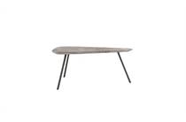 XOOON 85 x 77 cm - HPL marmer licht grijs Metal Graphite salontafel