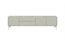 XOOON NOON bergkast lowboard 210 cm - 3-deuren + 2-laden - bovenblad in HPL light grey