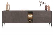 XOOON 240 cm - 2-deuren + 3-laden + 2-niches Clay dressoir