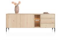 XOOON TRENTON dressoir 210 cm - 2-deuren + 3-laden + 2-niches Natural