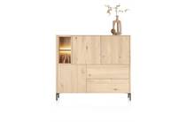 XOOON dressette 153 cm - 3-deuren + 2-laden + 2-niches Natural bergkast